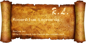 Rosenblum Leonarda névjegykártya